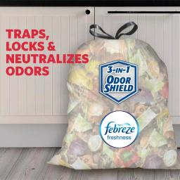 Glad 13 Gallon Tall Kitchen Trash Bags with Febreze Mediterranean Lavender OdorShield, Drawstring, 40-Count thumbnail 9