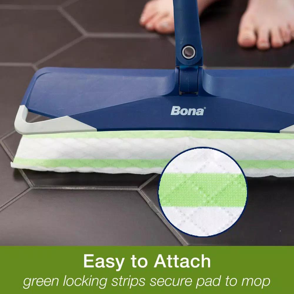 Bona Disposable Wet Cleaning Pads for Hard-Surface Floors, 12-Pack