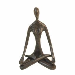 Danya B Female Yoga Lotus Cast Bronze Sculpture thumbnail 2