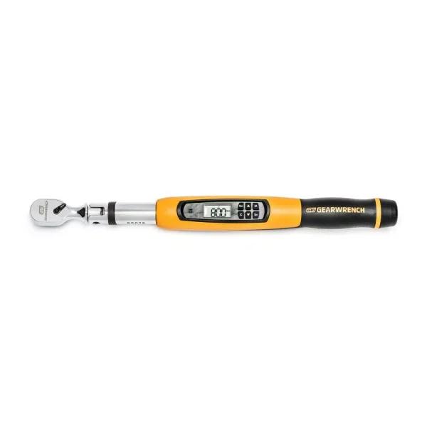 GEARWRENCH 3/8 in. Flex Head Electronic Torque Wrench, 10-100 ft./lbs. with Angle Mode