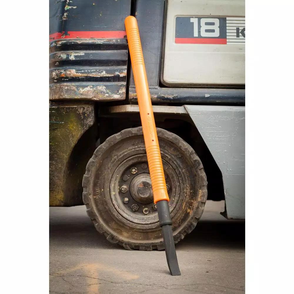 Nupla 35 in. Composite Fiberglass Non-Conductive Pry Bar with Single End and Curved Tip