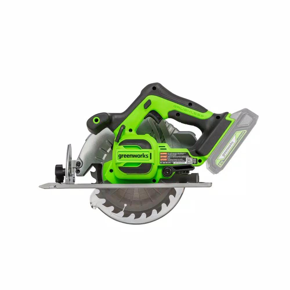 Greenworks 24V Cordless Brushless 7.25 in. Circular Saw, Tool Only