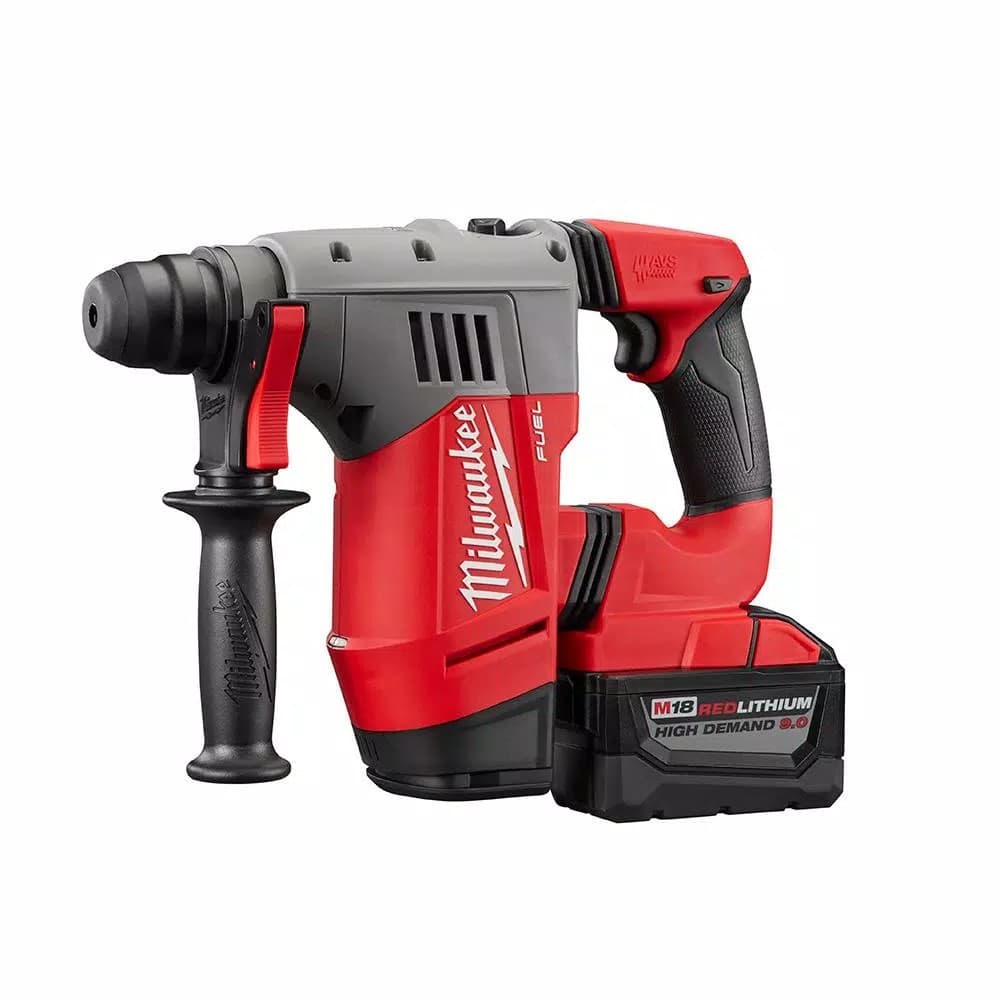 Milwaukee M18 FUEL 1-1/8 in. SDS-Plus Rotary Hammer Kit with (2) 9.0 Ah Batteries and Rapid Charger