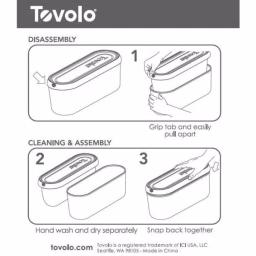 Tovolo Glide-A-Scoop 1.5 Qt. Ice Cream Tub, Insulated Airtight Reusable Freezer Container with Non-Slip Base thumbnail 4
