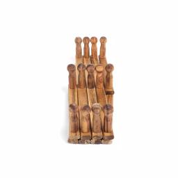 Ironwood Acacia Wood Expandable Accordion Peg Rack thumbnail 6