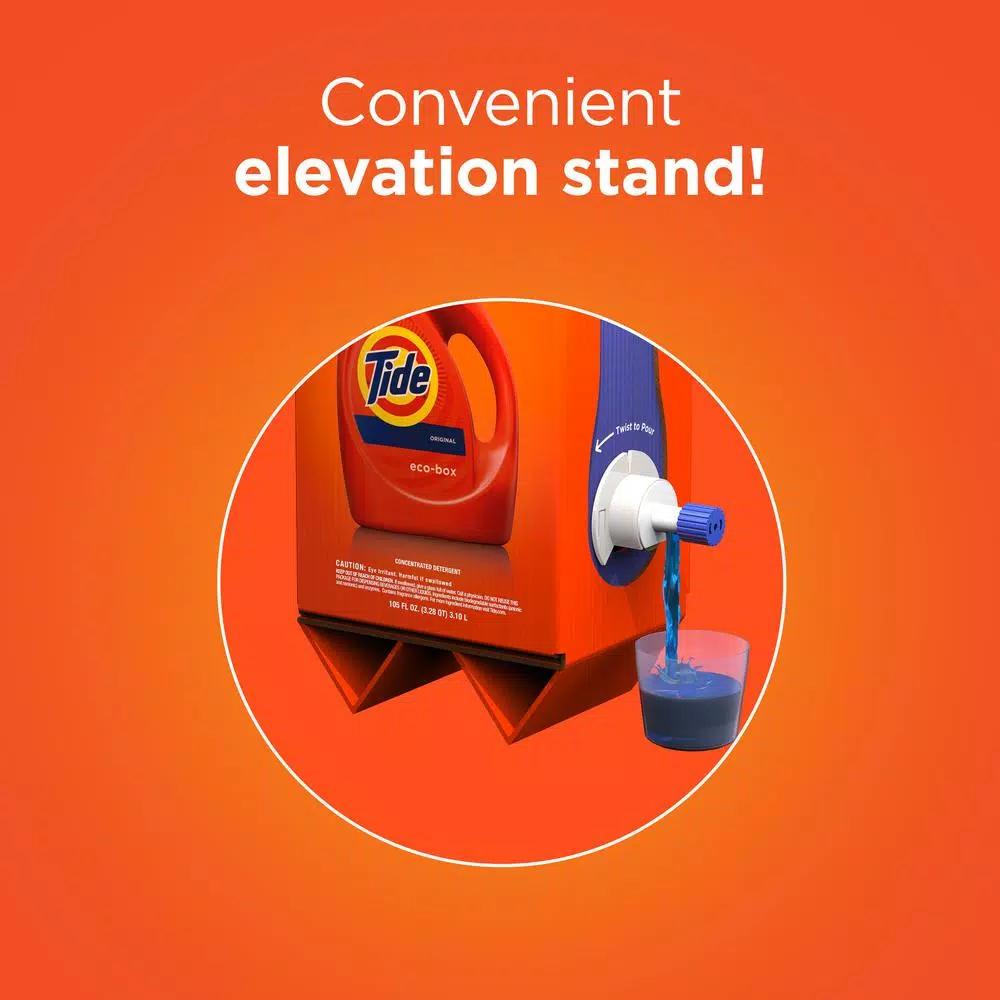 Tide Original Scent HE Liquid Laundry Detergent Eco-Box, 105 oz (96 Loads)
