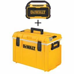 DEWALT 20V MAX Bluetooth Jobsite Speaker with 22 in. ToughSystem Tool Box Cooler Bundle thumbnail 1