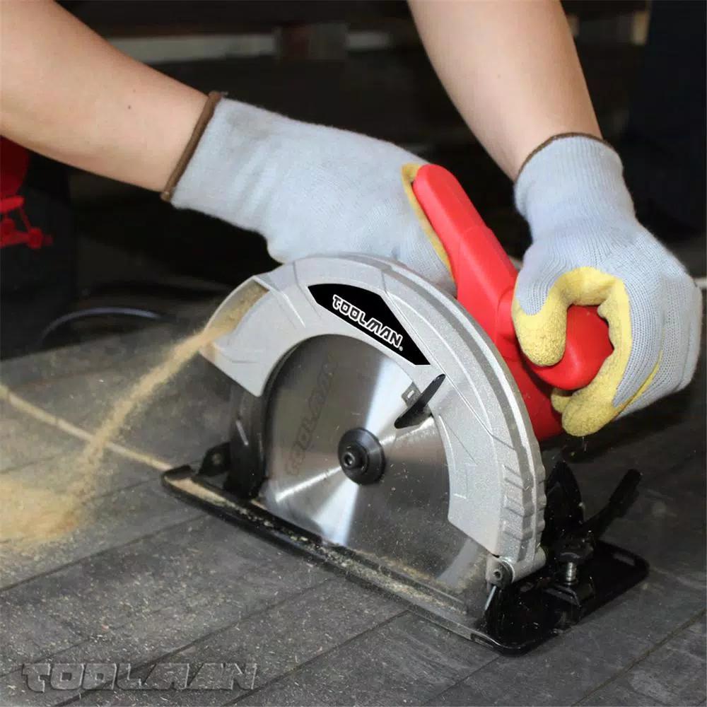 Boyel Living 12 Amp 7-1/4 in. Corded Circular Saw with Dual-Grip Handle and Bevel Cut Capability