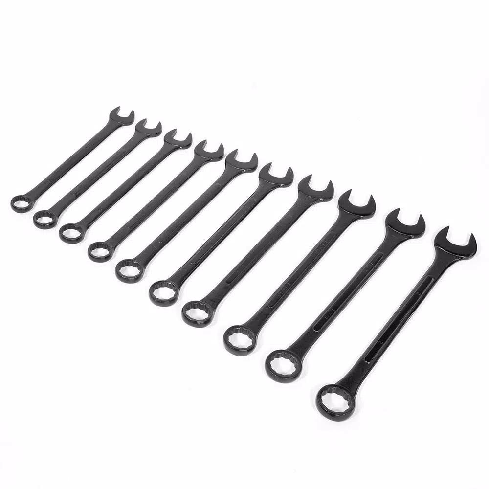 Stark Jumbo SAE Black Oxide Combination Wrench Set, 10-Piece