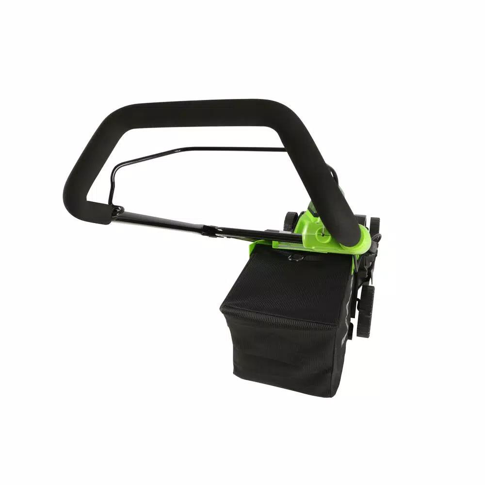 Greenworks 17 in. 48V Cordless Walk Behind Push Lawn Mower with (2) 4 Ah Batteries and Dual Port Charger