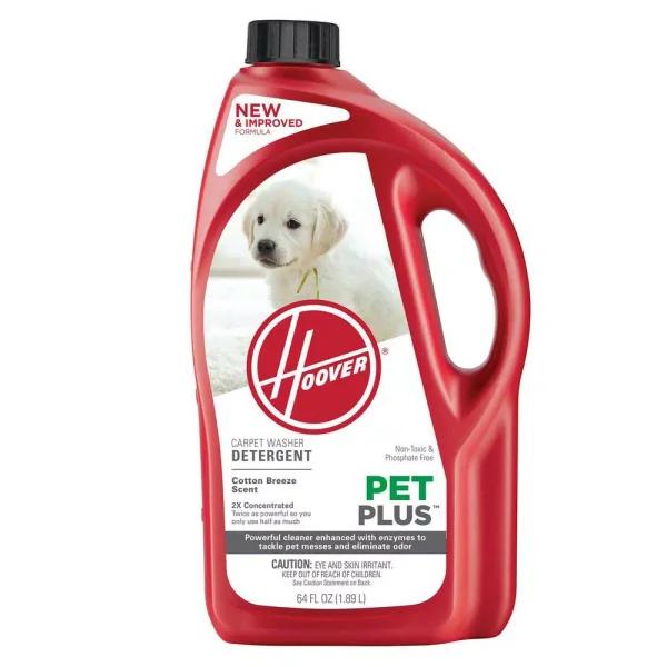 HOOVER 2X Pet Plus Carpet Cleaning Solution, 64 oz. - Pet Stain & Odor Remover