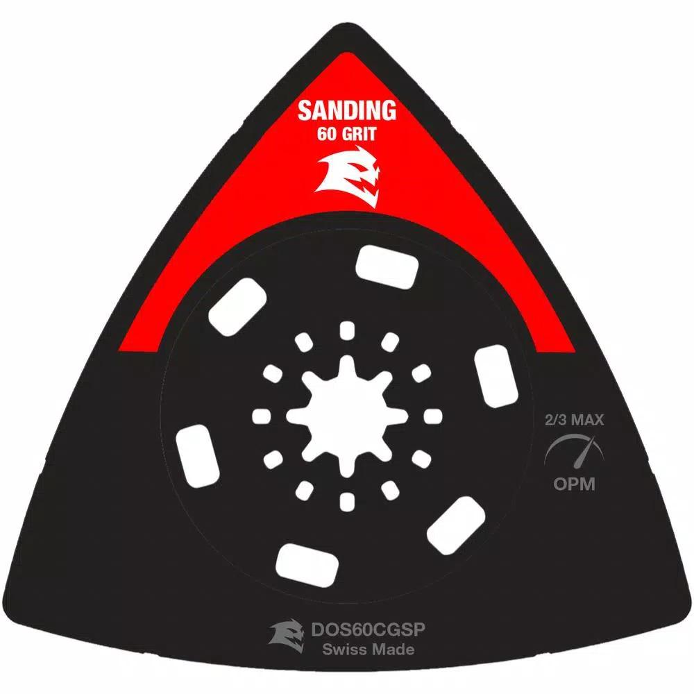 Diablo 3-1/2 in. 60-Grit Starlock Carbide Grit Oscillating Sanding Plate