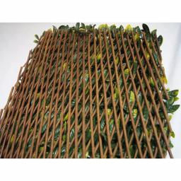 Greensmart Decor 40 in. x 80 in. Artificial Lemon Leaf Lattice Privacy Screen thumbnail 2