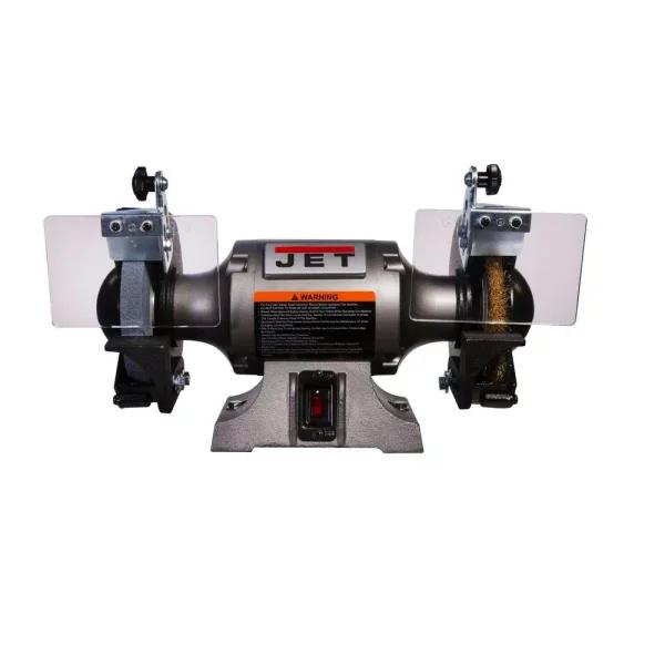 JET JBG-6W 6 in. Bench Grinder with Wire Wheel and Cast Iron Guards