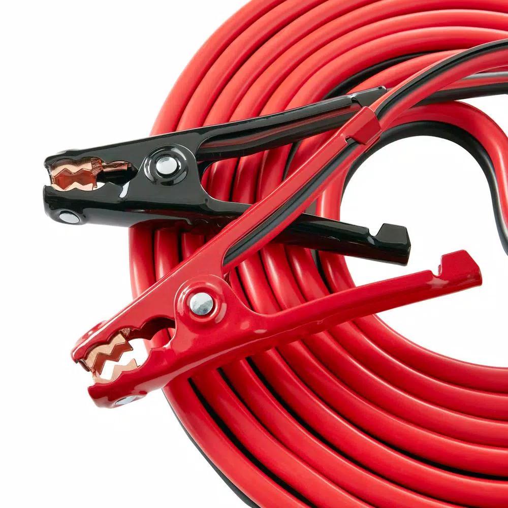 Husky 20 ft. 4-Gauge Battery Booster Cables, 250 A, Copper Clad Aluminum