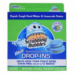 Scrubbing Bubbles Vanish Continuous Clean Toilet Bowl Cleaner Drop-Ins, Blue, 6 Pack thumbnail 1