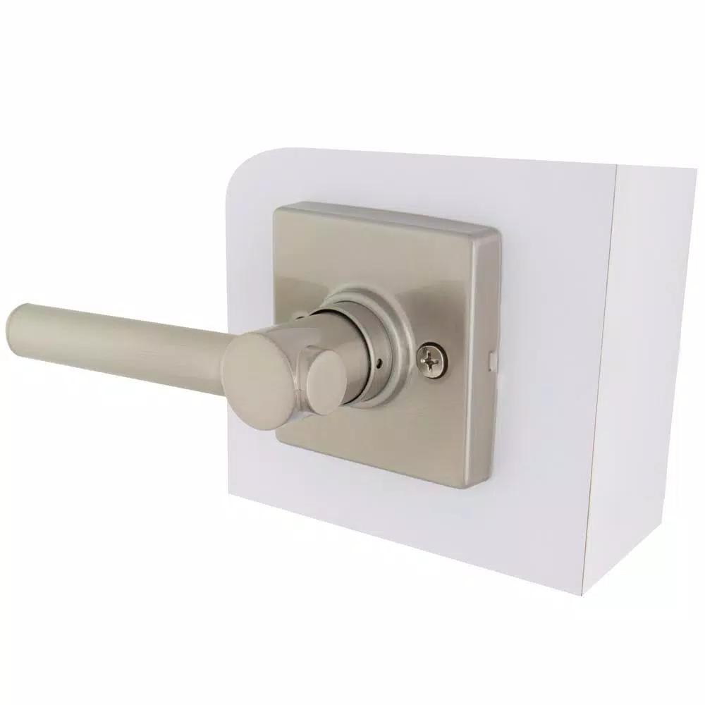Defiant Highland Satin Nickel Passage Door Lever with Square Rose