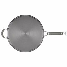 Circulon Elementum 5 qt. Hard-Anodized Aluminum Nonstick Saute Pan with Glass Lid, Oyster Gray thumbnail 3