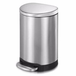Innovaze 10.6 Gal. Stainless Steel Semi-Round Step-On Trash Can with Fingerprint-Free Finish thumbnail 1