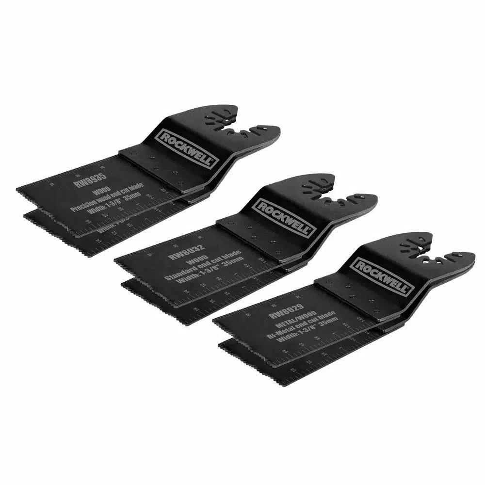 Rockwell Sonic Rafter RW8981K Universal End Cut Blade Set, 6-Piece Kit