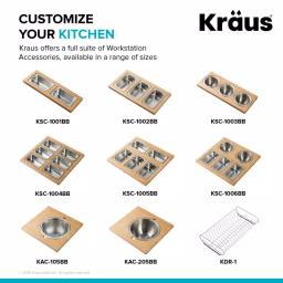 KRAUS Stainless Steel Mixing Bowl and Colander Set for Workstation Sinks thumbnail 9