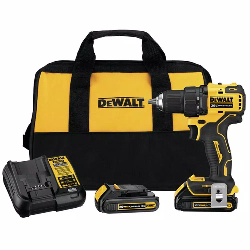 DEWALT 10 in. Job Site Table Saw with Rolling Stand & Bonus ATOMIC 20V MAX 1/2 in. Drill Driver Kit