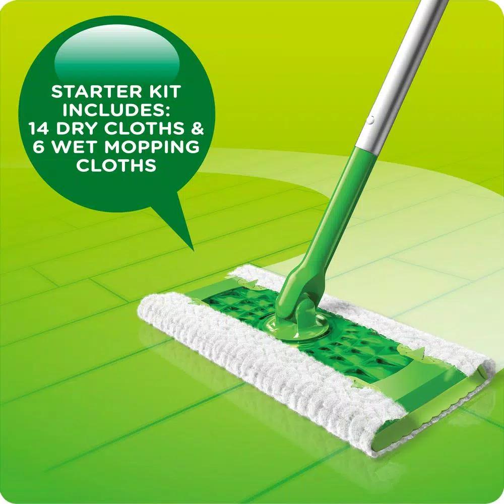Swiffer Sweeper 2-in-1 Dry and Wet Mop Starter Kit with Microfiber Flat Mop Head