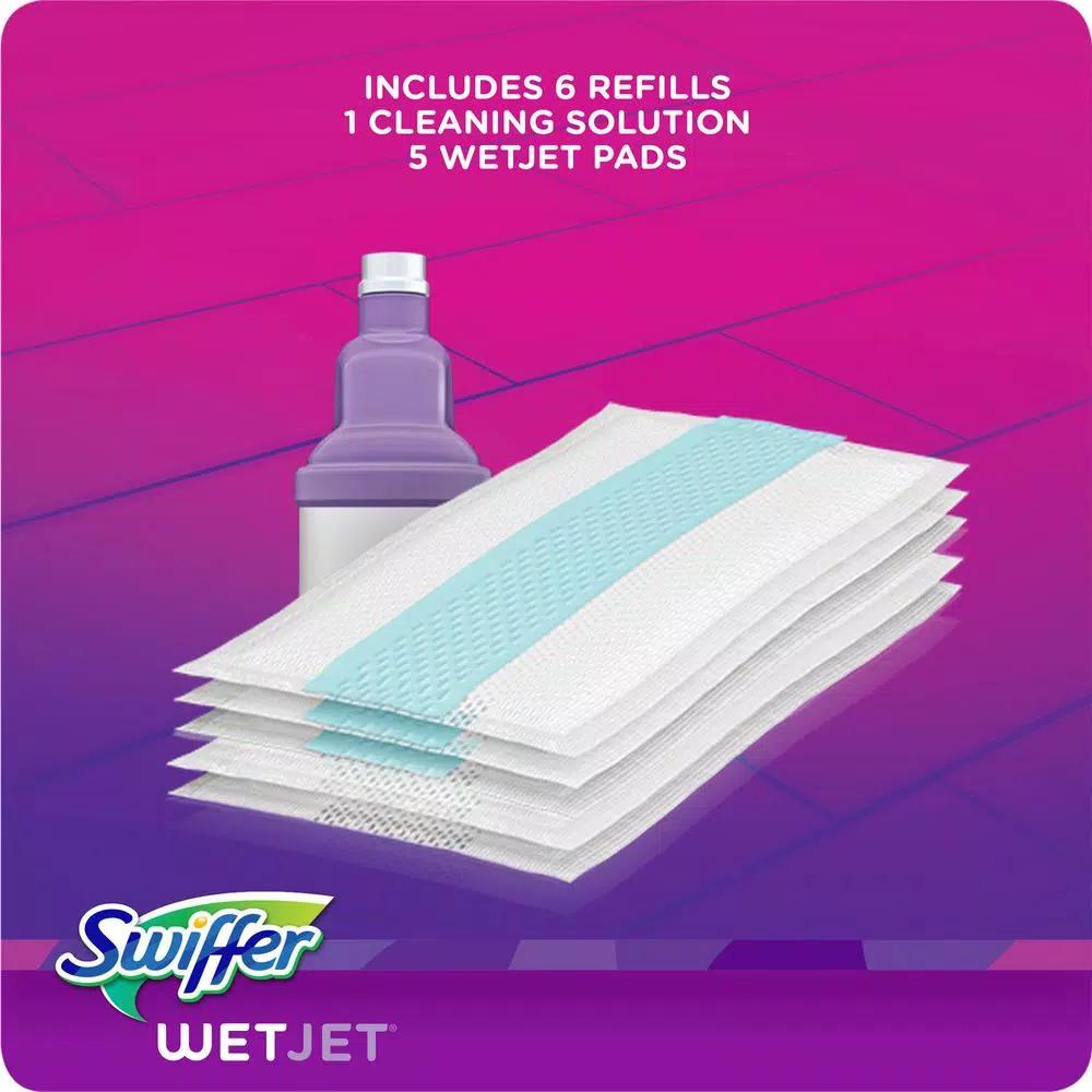 Swiffer WetJet Power Mop Starter Kit for Hardwood, Laminate, and Tile Floors