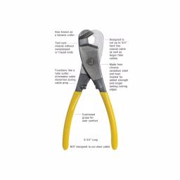 Jonard Hardline Coax and Fiber Cable Cutter, Up to 3/4 in. Diameter, Banana Cutter thumbnail 3