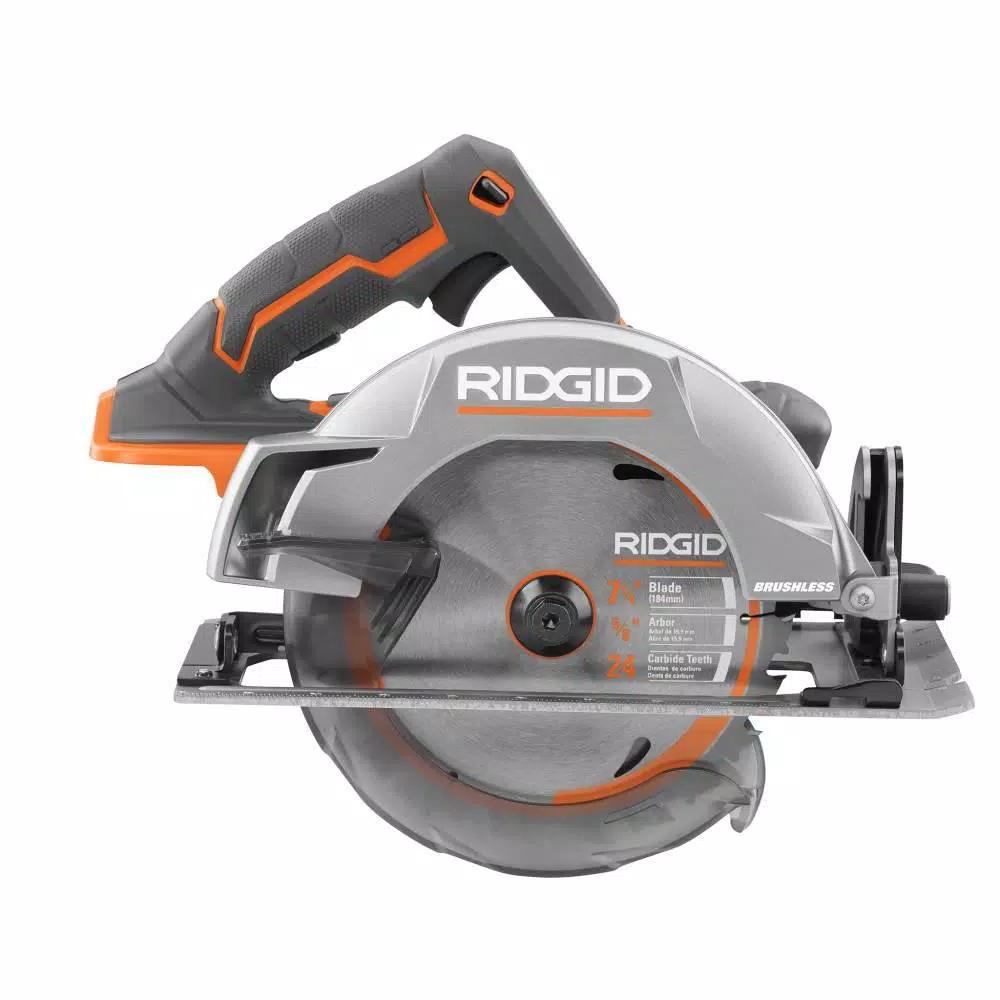 RIDGID 18V Cordless Brushless 7-1/4 in. Circular Saw with 1.5 Ah Lithium-Ion Battery