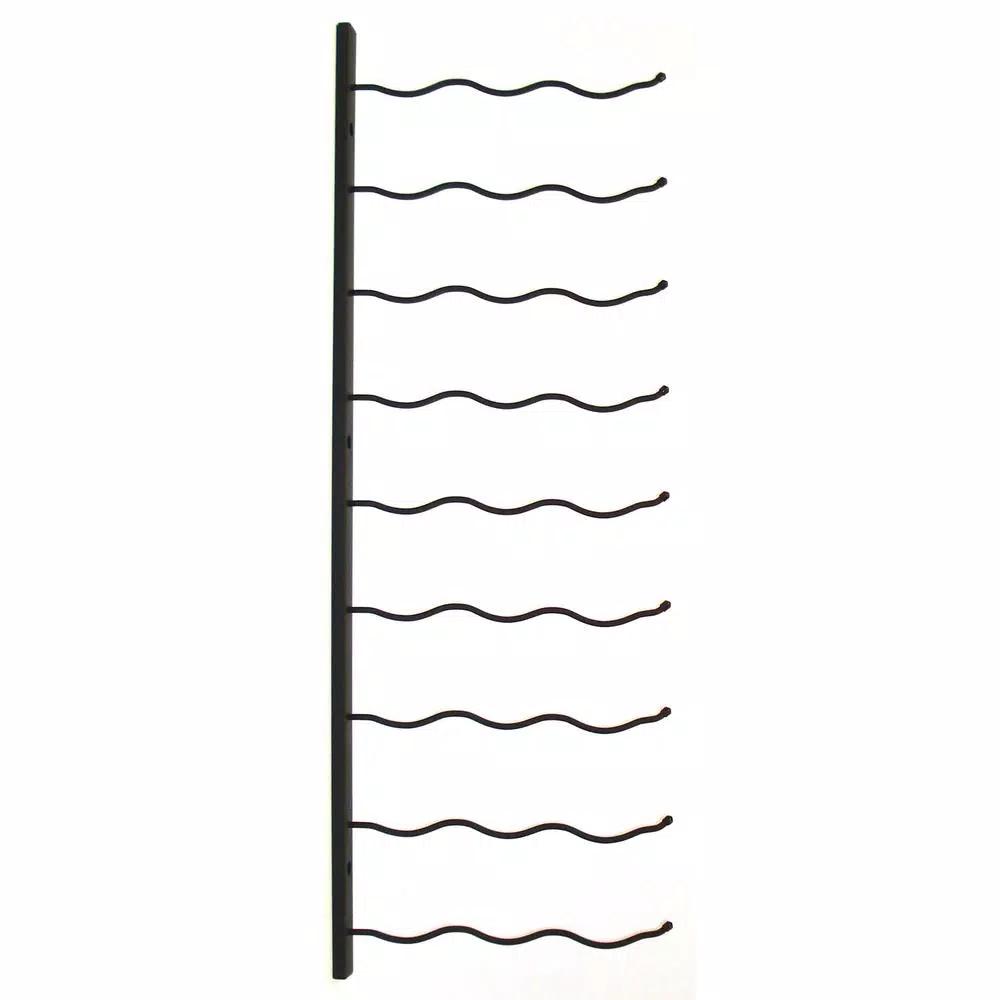 Epicureanist 27-Bottle Metal Wall-Mounted Wine Rack, Black