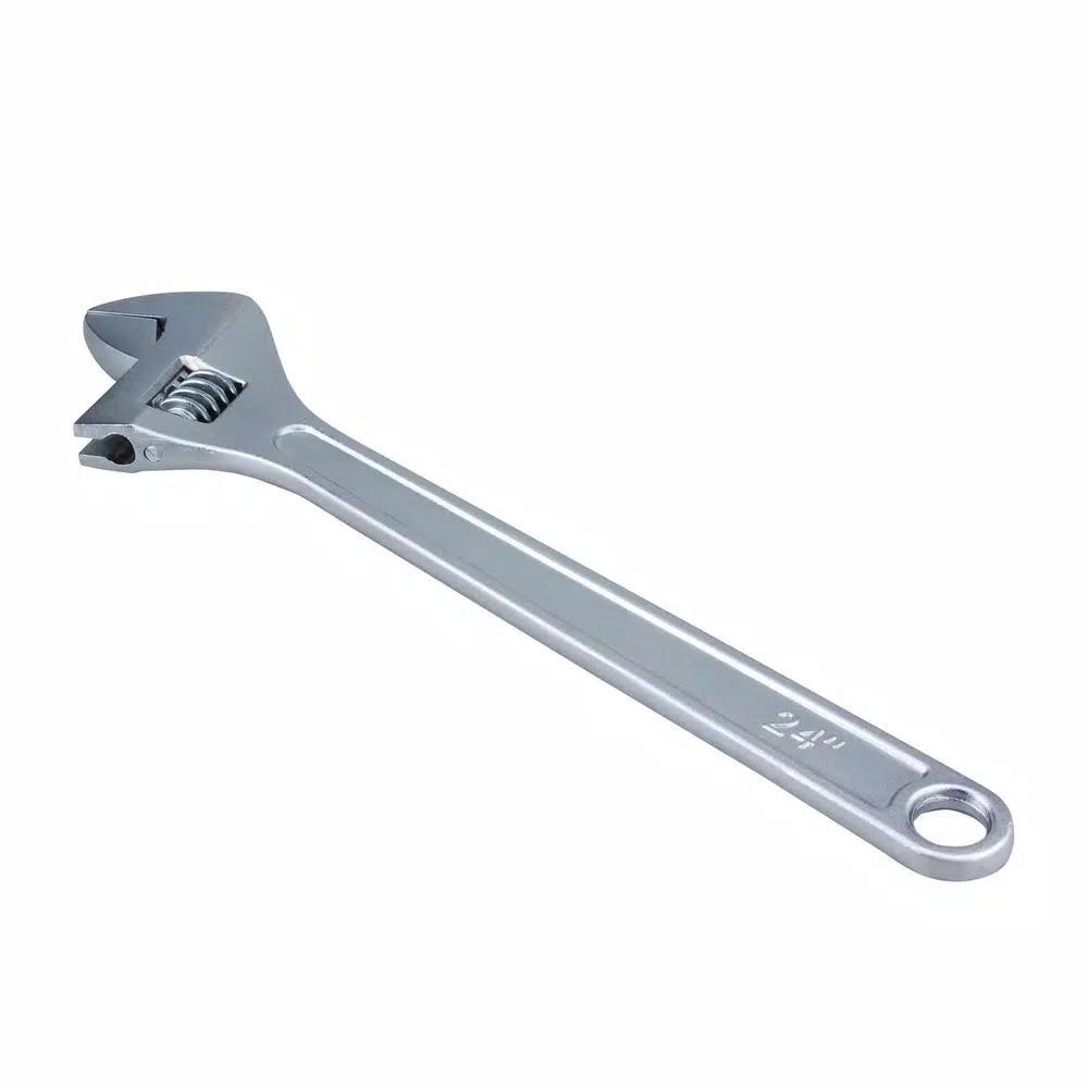 Steel Core 24 in. Jumbo Adjustable Wrench, Drop Forged Heat Treated Carbon Steel