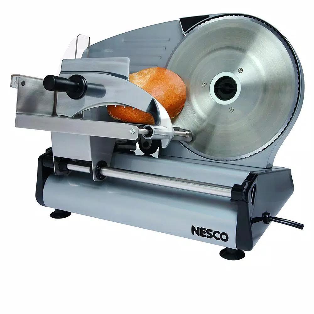 Nesco FS-250 180W Silver Electric Food Slicer with German Solingen Blade