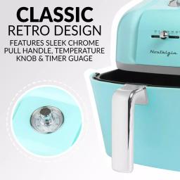 Nostalgia Classic Retro 7 Qt. Air Fryer, Aqua Blue thumbnail 6