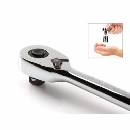 TEKTON 1/2 in. Drive Quick-Release Ratchet Set, 4-Piece, 90-Tooth Flex Head thumbnail 4