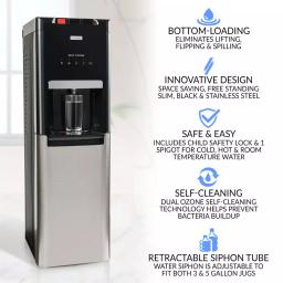 Igloo Bottom Loading Water Dispenser with Hot, Cold, and Room Temperature Functions - Black thumbnail 11