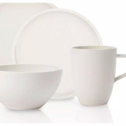 Villeroy & Boch Artesano 4-Piece White Porcelain Dinnerware Set, Service for 1 thumbnail 2