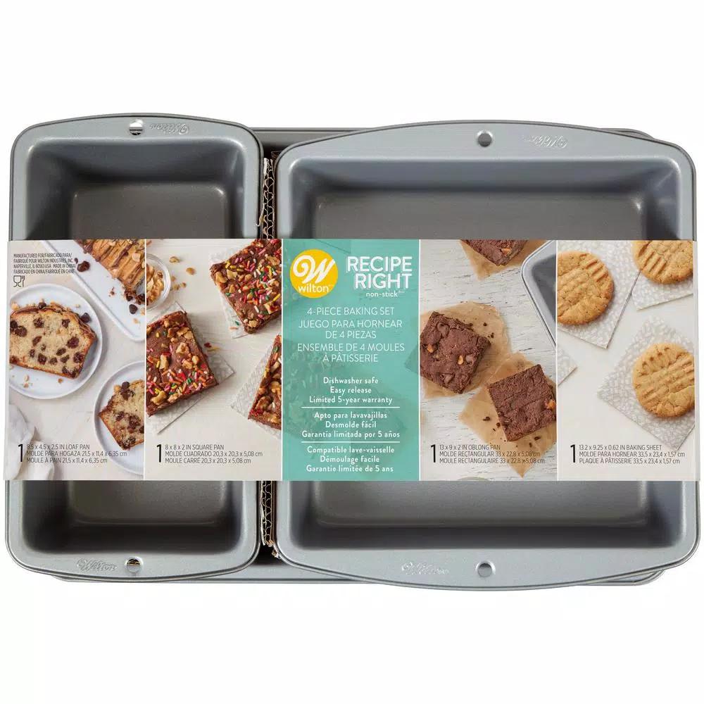 Wilton Recipe Right 4-Piece Non-Stick Steel Bakeware Set