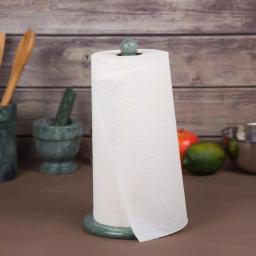 Creative Home Natural Green Marble Paper Towel Holder - 12.5 in. Heavyweight Kitchen Towel Dispenser thumbnail 4