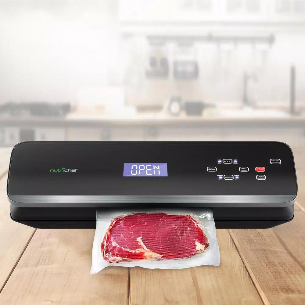 NutriChef Electric Food Vacuum Sealer with Digital Button Controls and Dual Sealing Modes