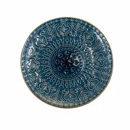 Elama Deepsea Mozaic 16-Piece Sea Blue Stoneware Dinnerware Set, Service for 4 thumbnail 6
