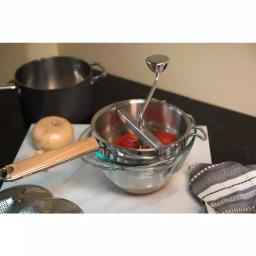 RSVP International Endurance Stainless Steel Food Mill with 3 Interchangeable Disks and Beech Wood Handle thumbnail 2