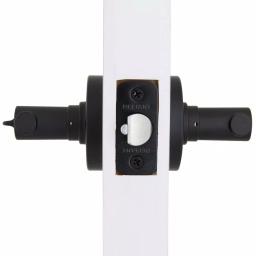 Defiant Highland Matte Black Keyed Entry Door Lever with Round Rose thumbnail 4