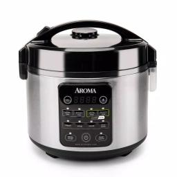 Aroma 12-Cup Smart Carb Rice Cooker and Multicooker, Stainless Steel thumbnail 1