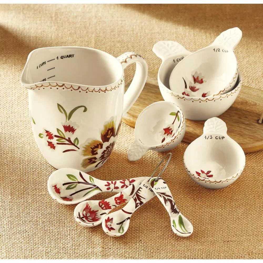 Tag Autumn Bloom Harvest 4-Piece Earthenware Measuring Spoon Set