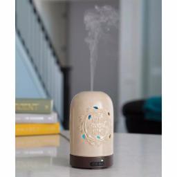 Airome Airom Home Sweet Home Ultrasonic Essential Oil Diffuser - 9.3 in Ceramic Farmhouse Decor thumbnail 2