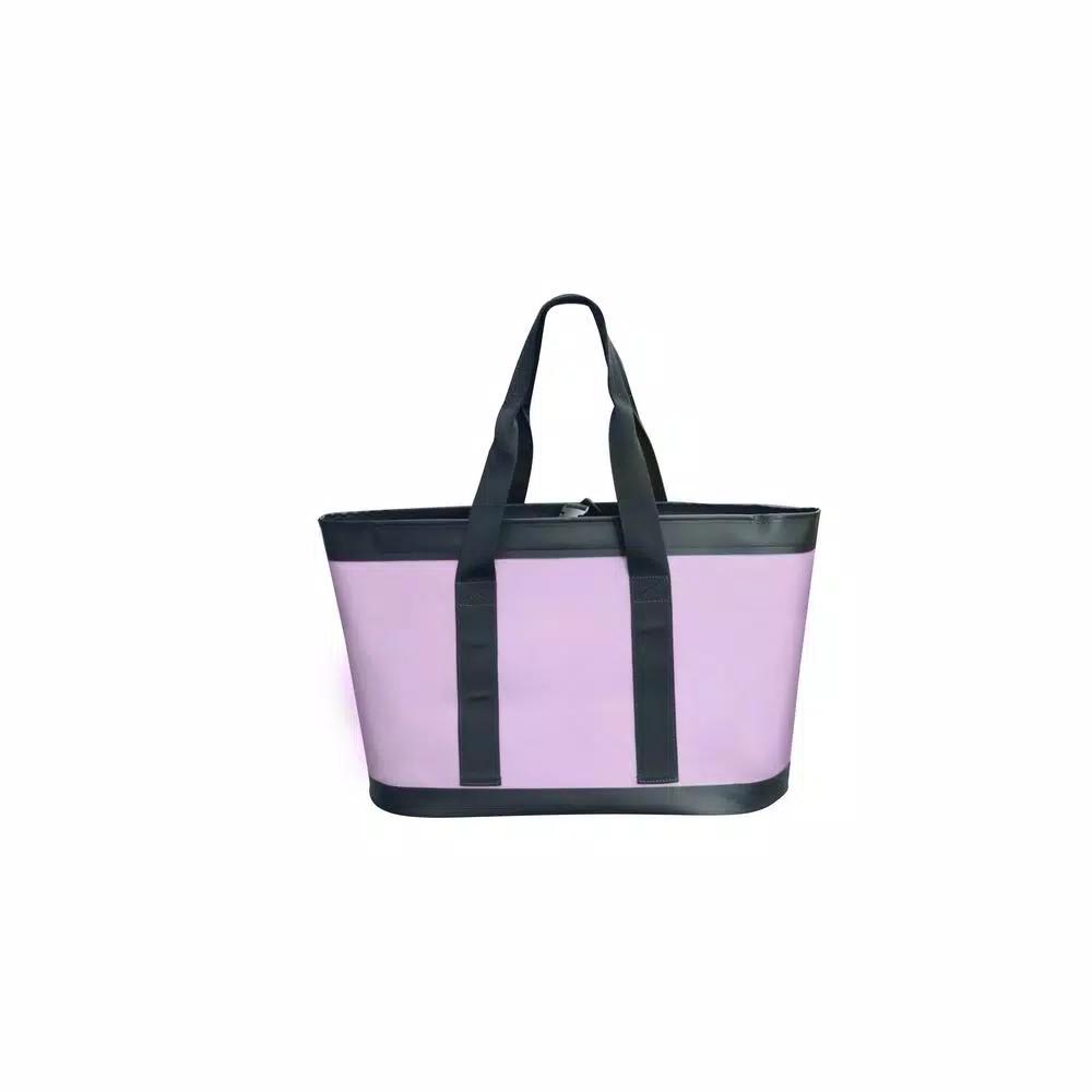 Camp-Zero Premium Carry-All Tote Bag - Lavender and Grey Soft-Side Cooler