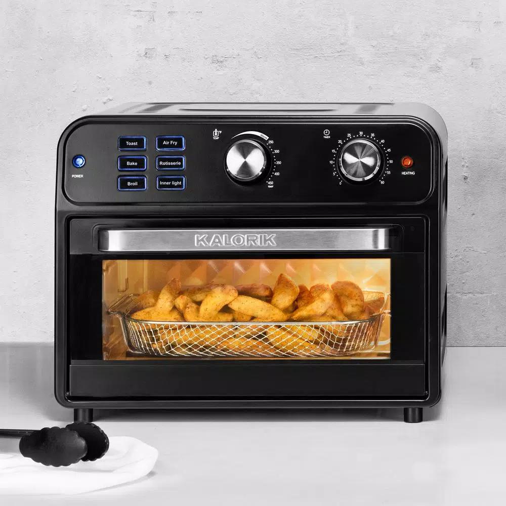 KALORIK 22 Qt. Digital Air Fryer Toaster Oven with Rotisserie - Black