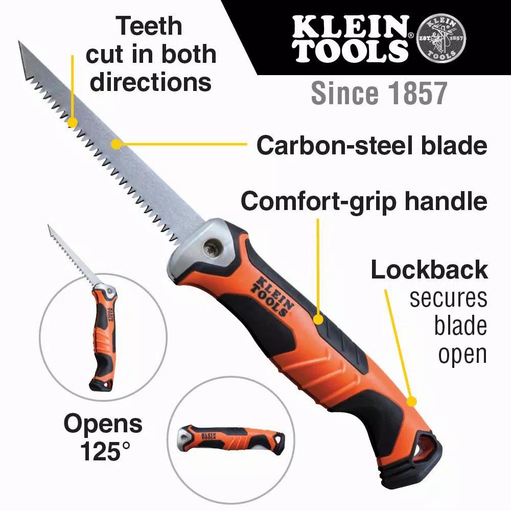 Klein Tools 5.2 in. Folding Jab Saw with Comfort Grip Handle