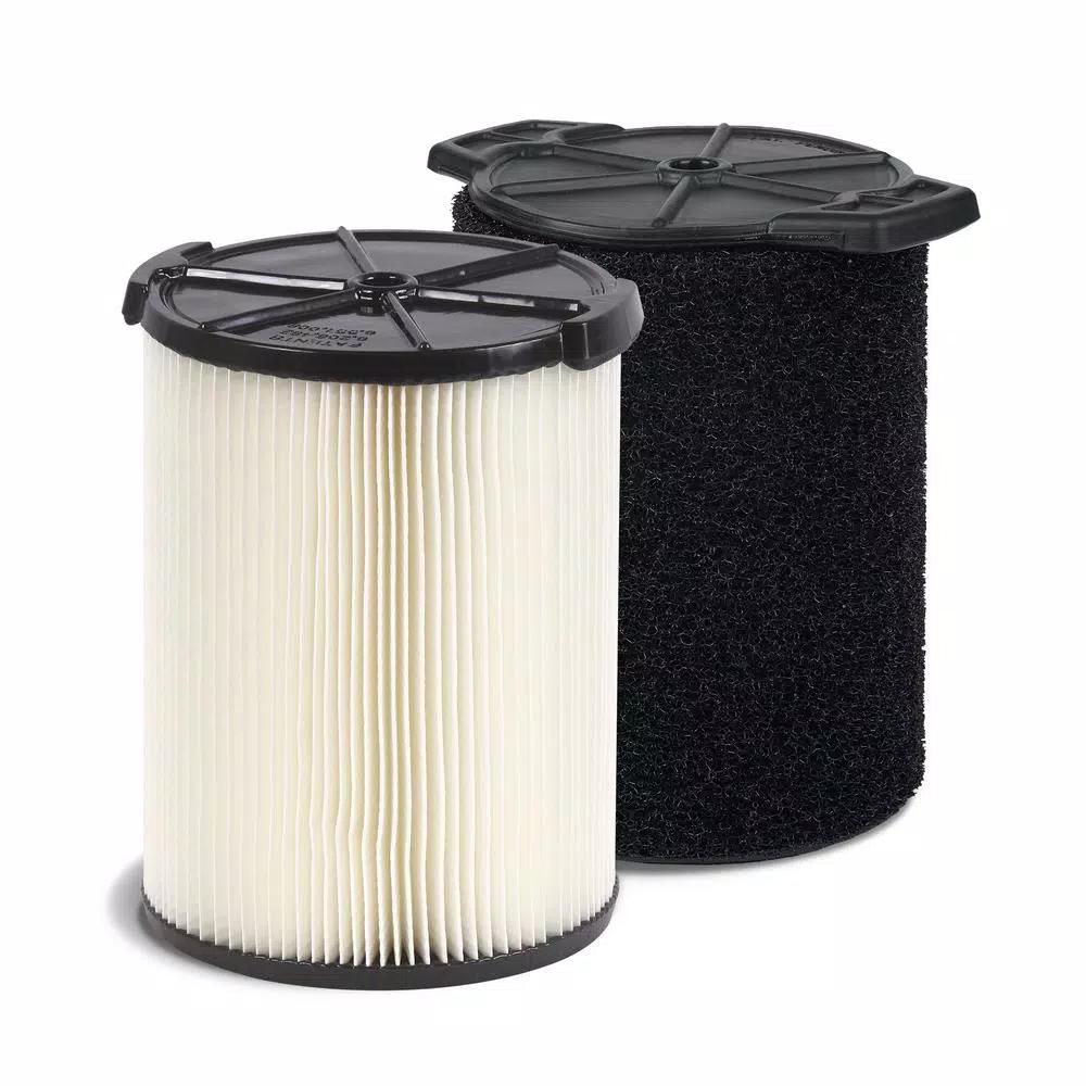 RIDGID Replacement Filter Set: VF4000 Pleated Paper & VF7000 Foam Filter for 5 Gal. or Larger Wet/Dry Vacuums